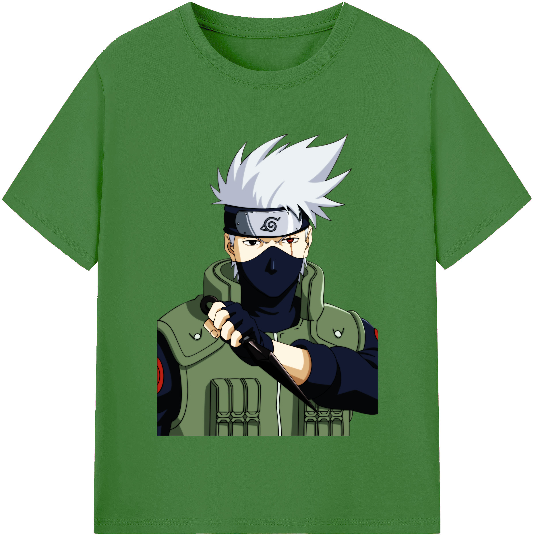 （画像用） NARUTO -ナルト- はたけ カカシ Hatake Kakashi レディースカジュアルプリントTシャツ（綿100％）